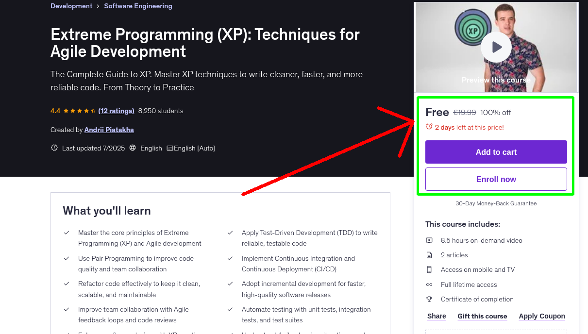 Extreme Programming (XP): Techniques for Agile Development