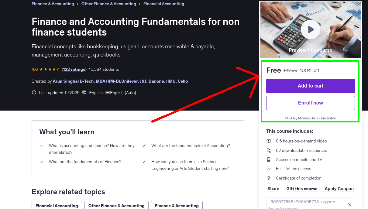 Finance and Accounting Fundamentals for non finance students