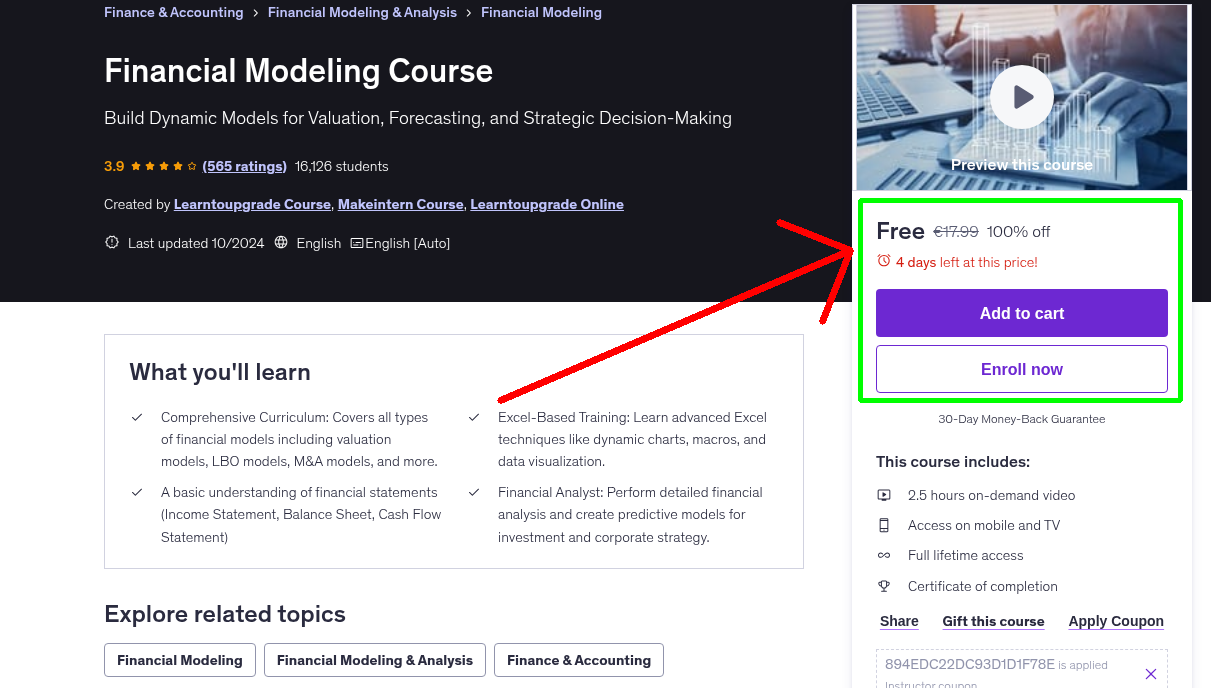 Financial Modeling Course