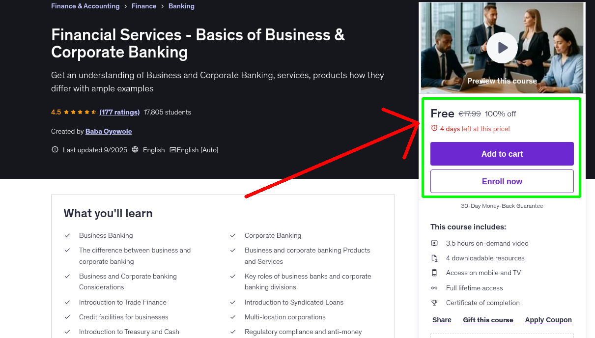 Financial Services - Basics of Business & Corporate Banking