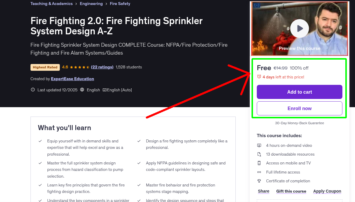 Fire Fighting 2.0: Fire Fighting Sprinkler System Design A-Z