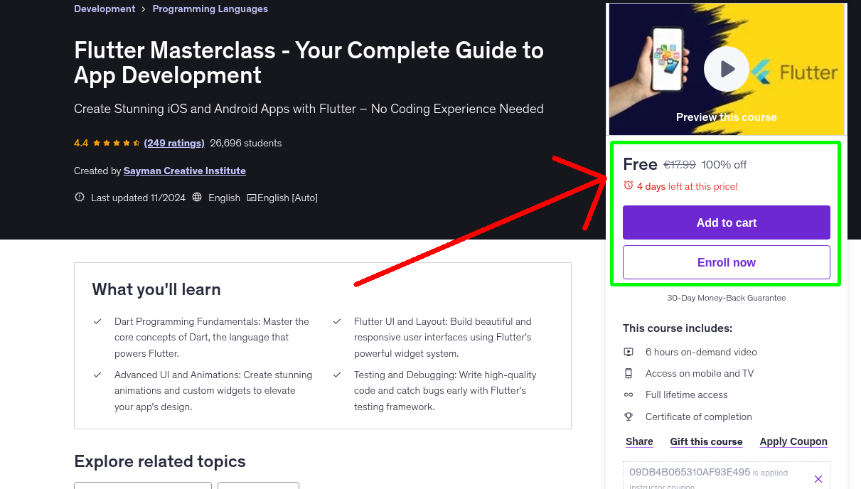 Flutter Masterclass - Your Complete Guide to App Development