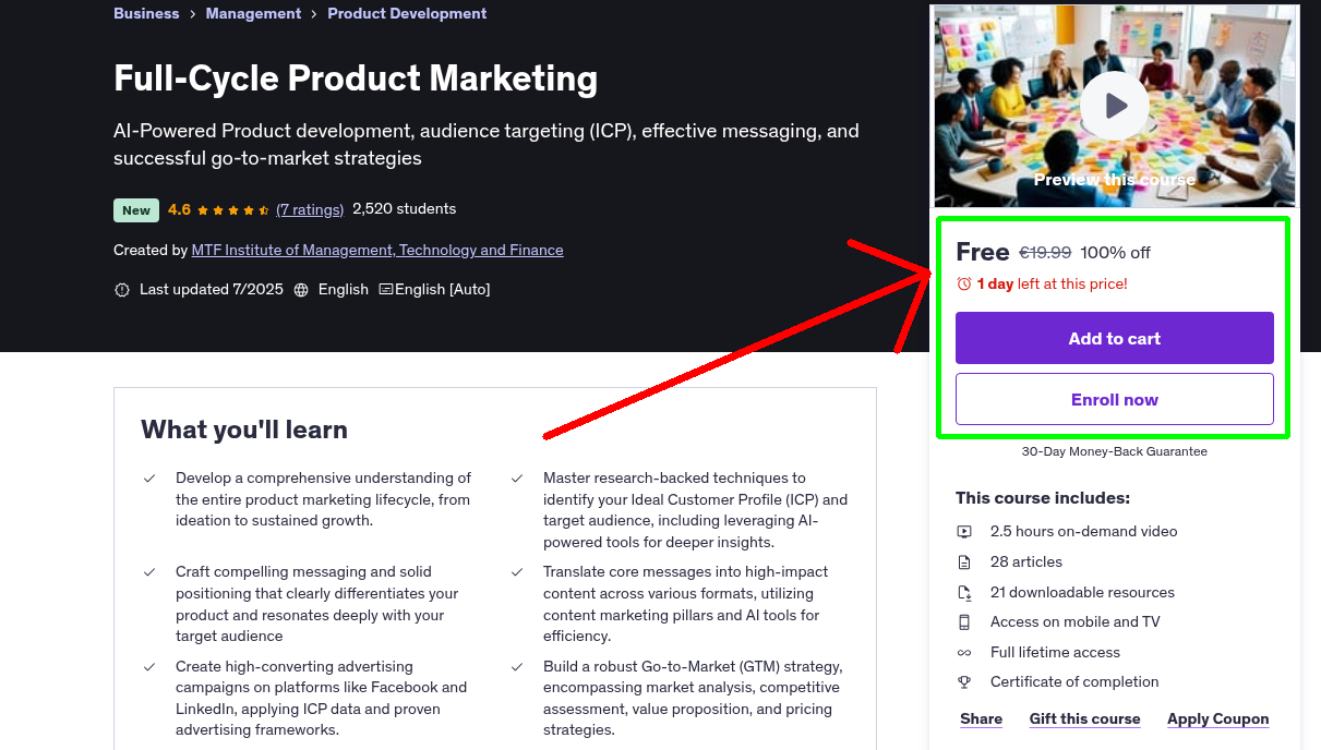 Full-Cycle Product Marketing