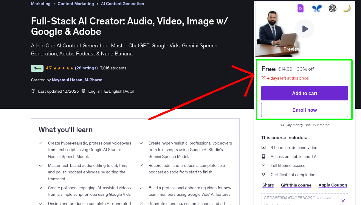 Full-Stack AI Creator: Audio, Video, Image w/ Google & Adobe