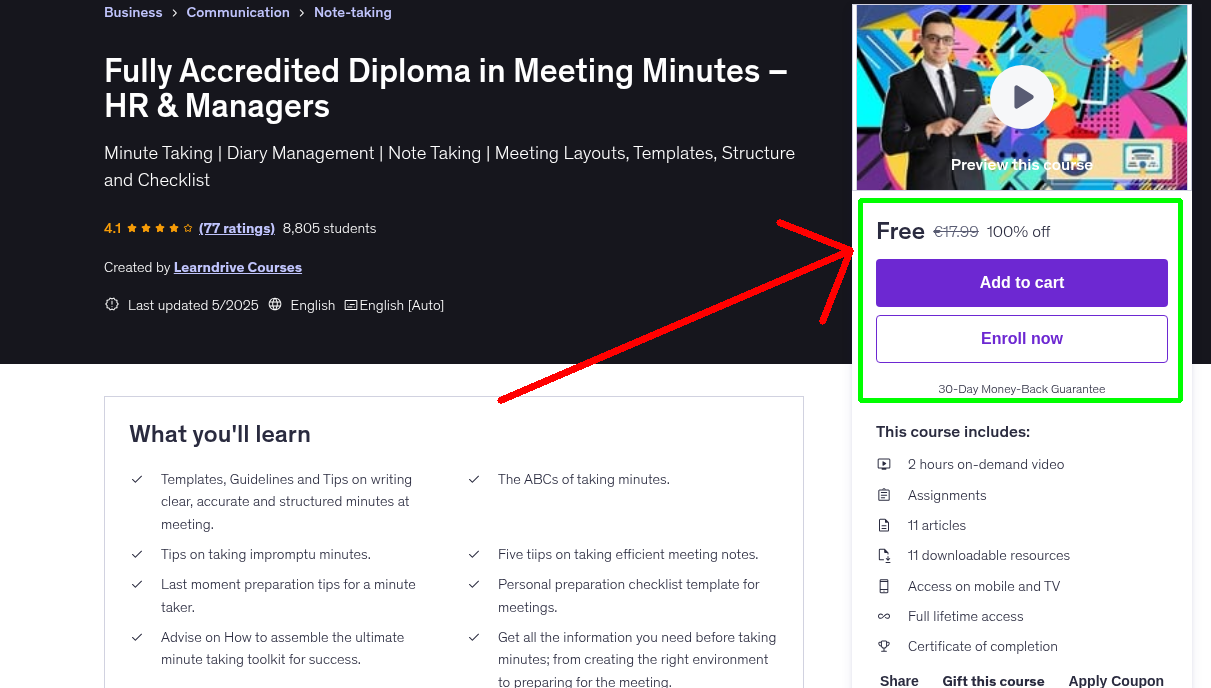 Fully Accredited Diploma in Meeting Minutes – HR & Managers