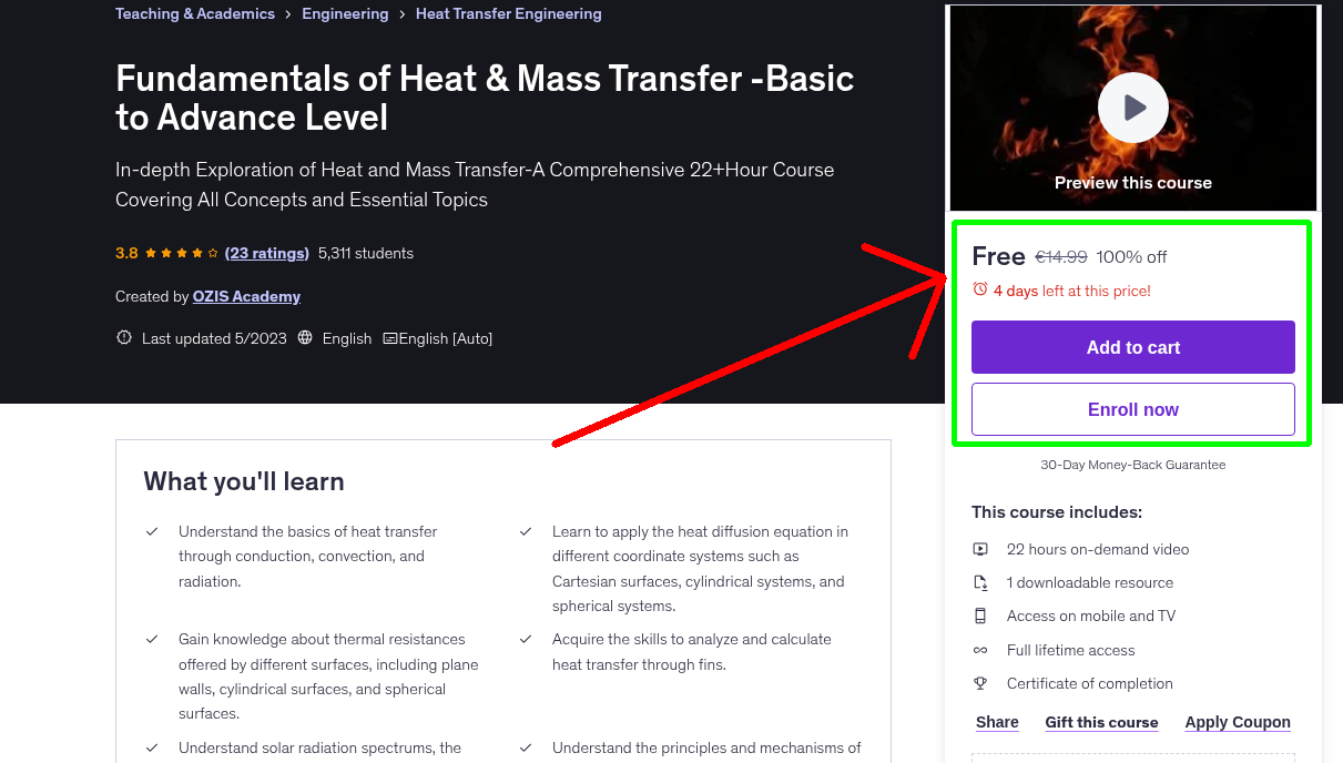 Fundamentals of Heat & Mass Transfer -Basic to Advance Level