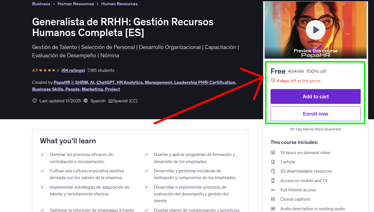 Generalista de RRHH: Gestión Recursos Humanos Completa [ES]