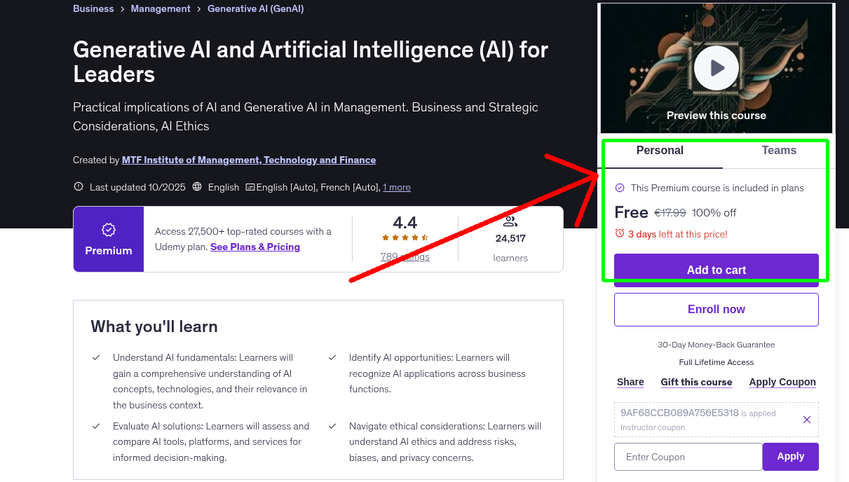 Generative AI and Artificial Intelligence (AI) for Leaders