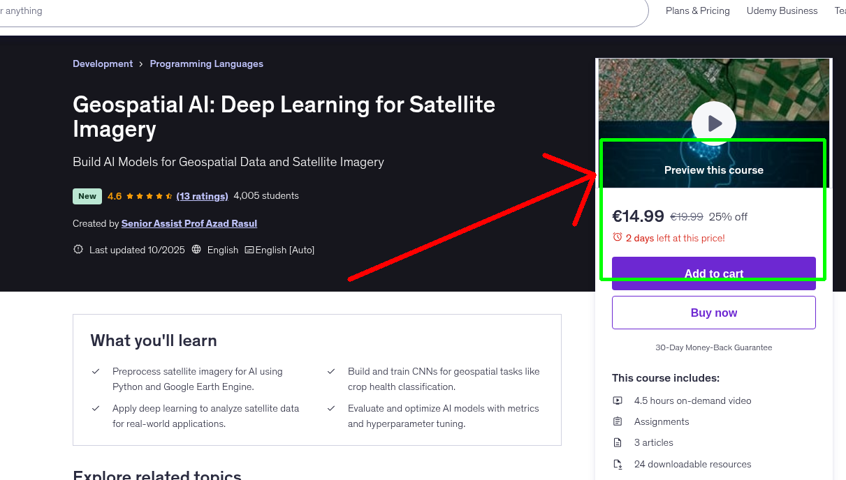 Geospatial AI: Deep Learning for Satellite Imagery