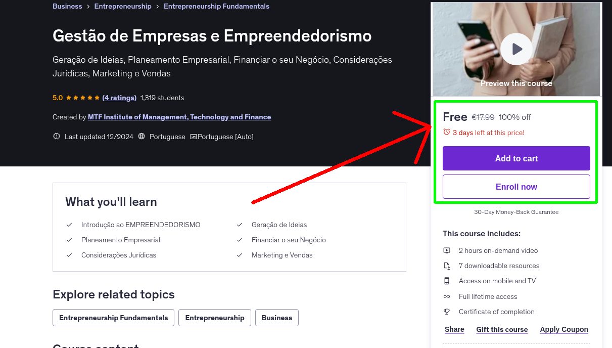 Gestão de Empresas e Empreendedorismo