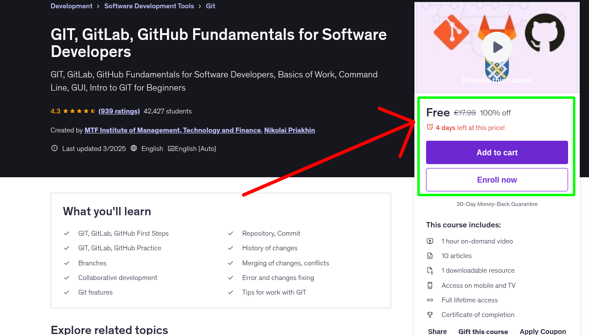 GIT, GitLab, GitHub Fundamentals for Software Developers