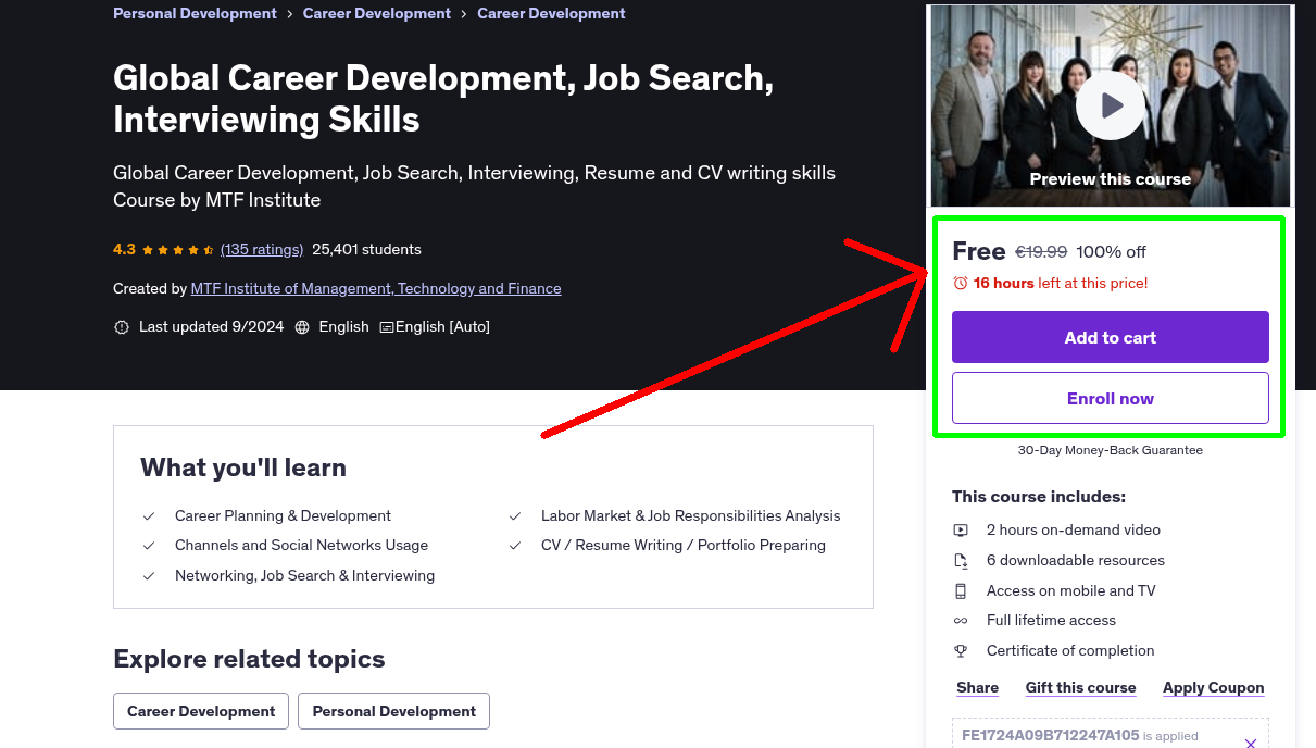 Global Career Development, Job Search, Interviewing Skills