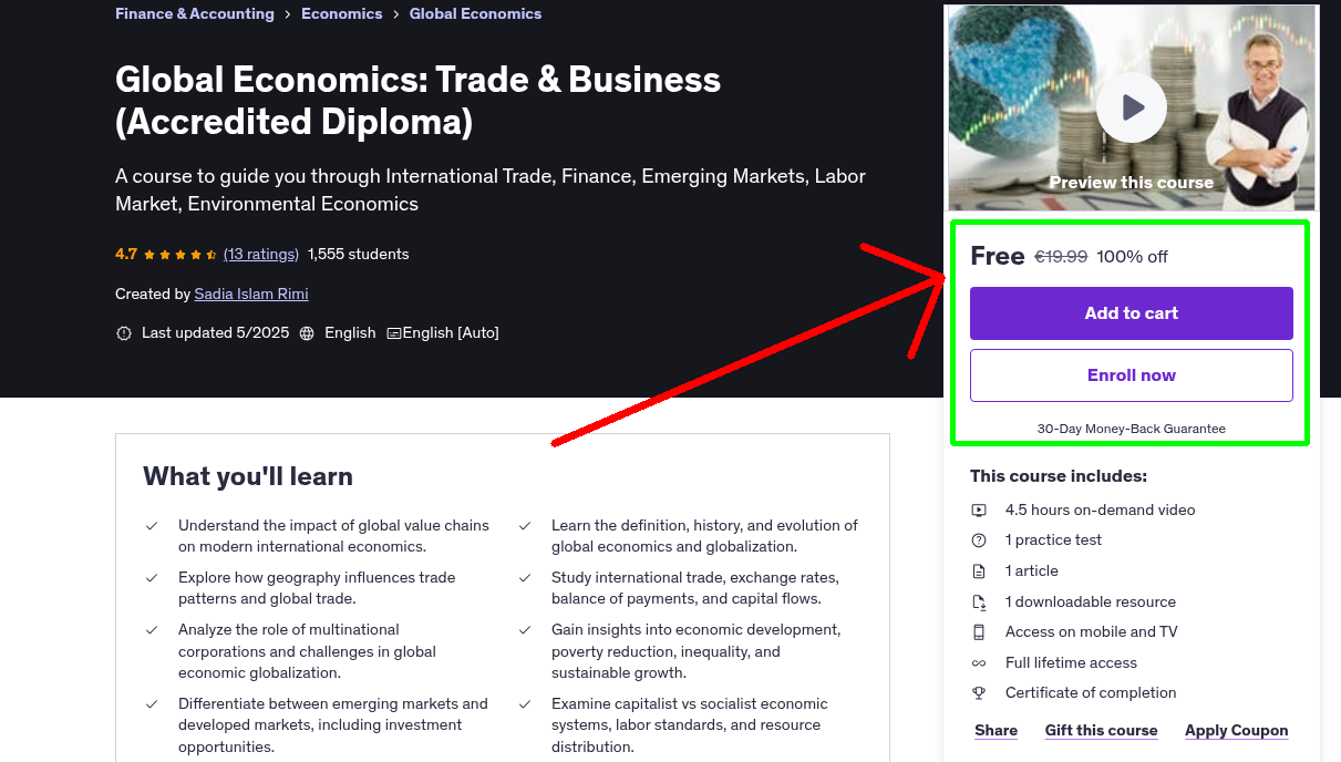 Global Economics: Trade & Business (Accredited Diploma)