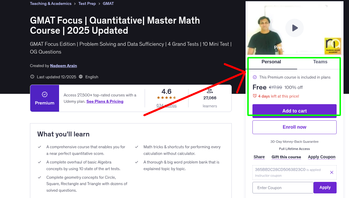GMAT Focus | Quantitative| Master Math Course | 2025 Updated