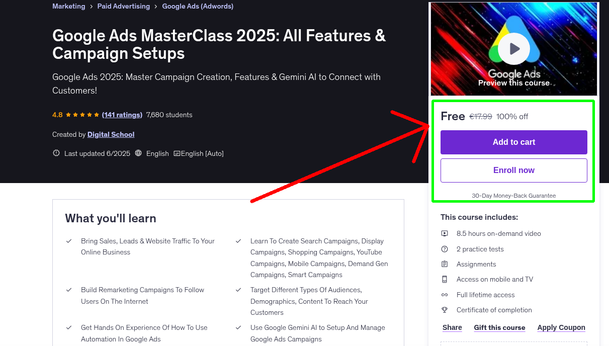 Google Ads MasterClass 2025: All Features & Campaign Setups