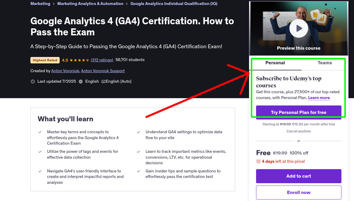 Google Analytics 4 (GA4) Certification. How to Pass the Exam