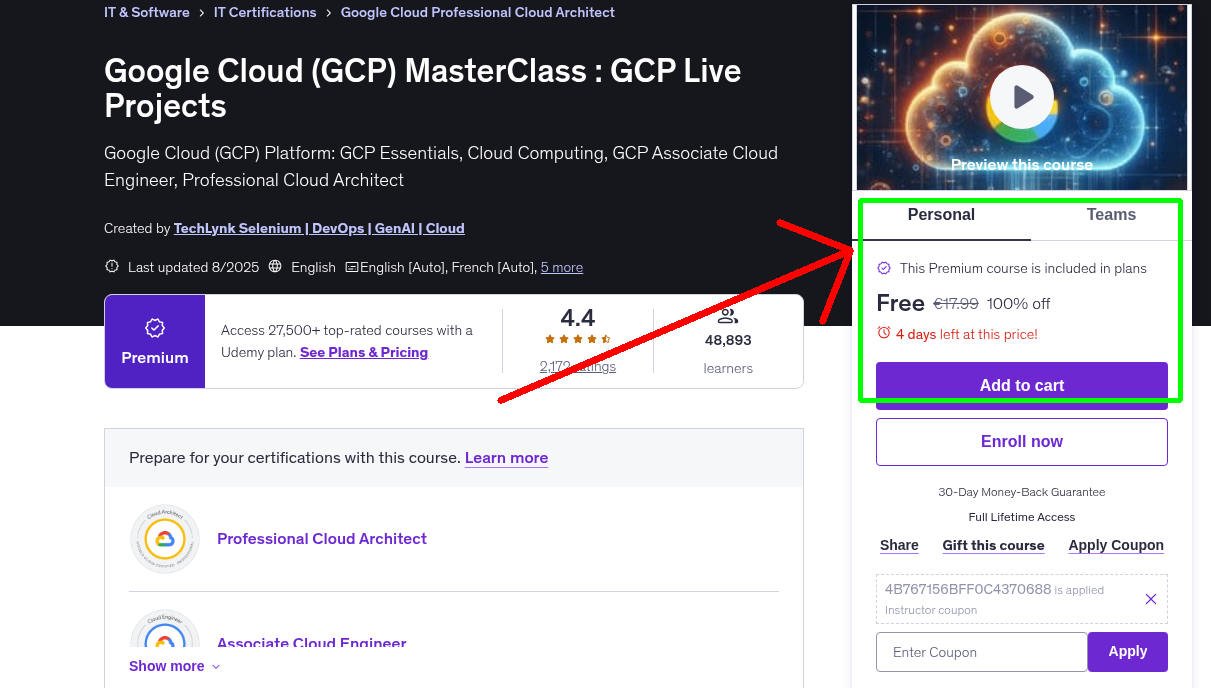 Google Cloud (GCP) MasterClass : GCP Live Projects