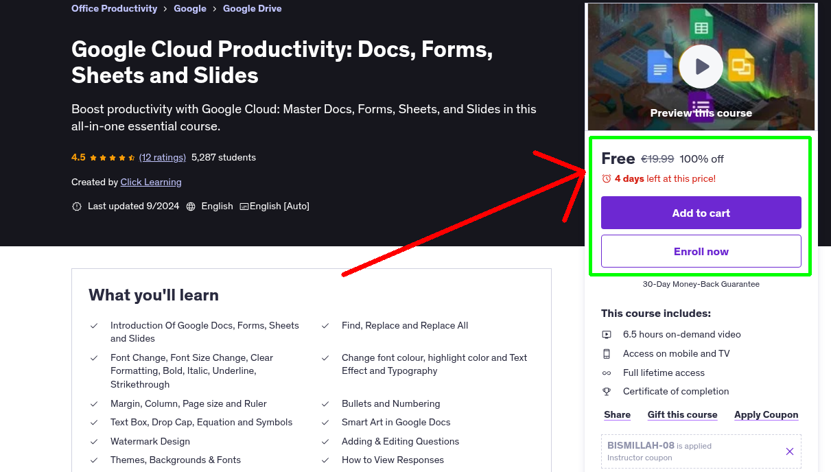 Google Cloud Productivity: Docs, Forms, Sheets and Slides