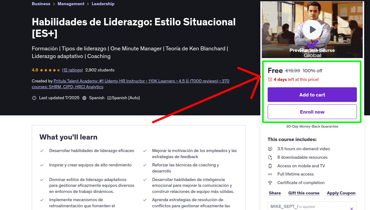 Habilidades de Liderazgo: Estilo Situacional [ES+]