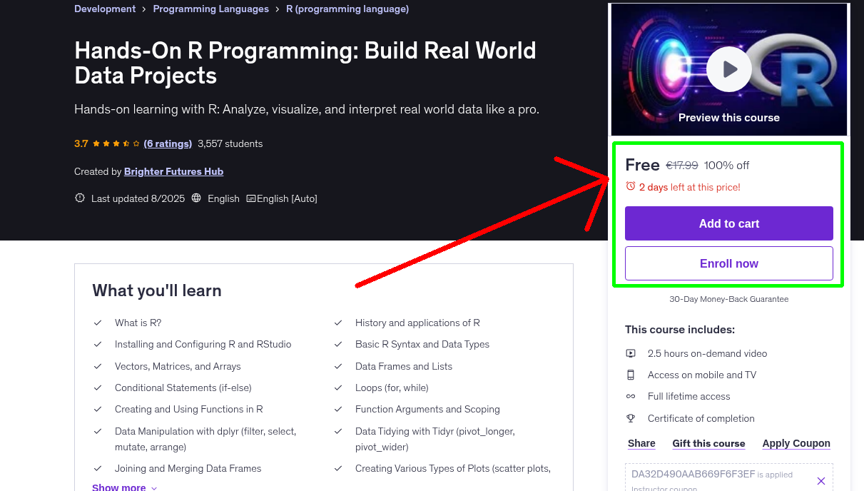 Hands-On R Programming: Build Real World Data Projects