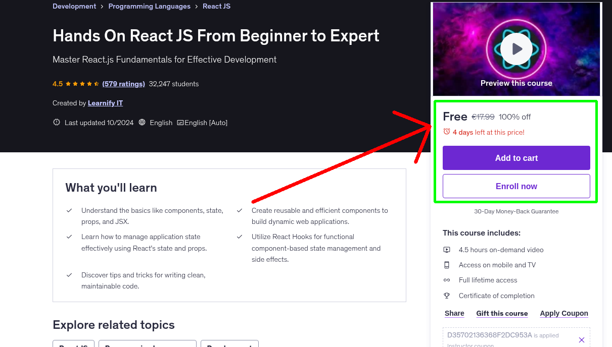 Hands On React JS From Beginner to Expert