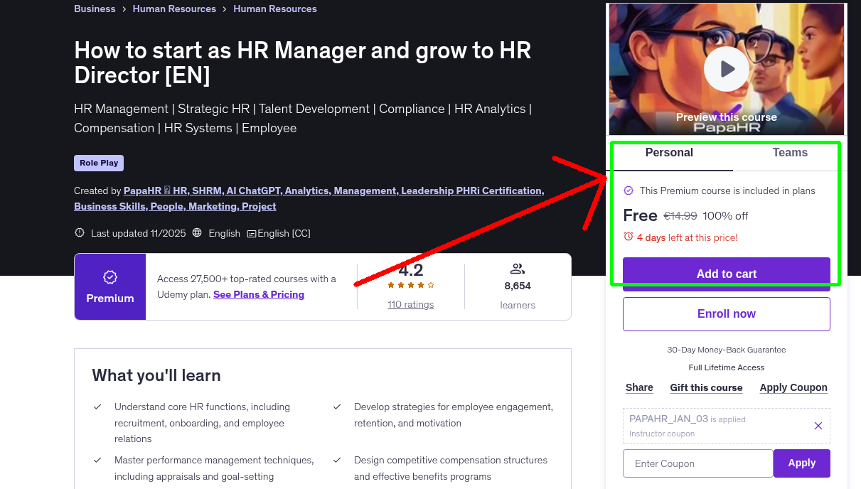 How to start as HR Manager and grow to HR Director [EN]
