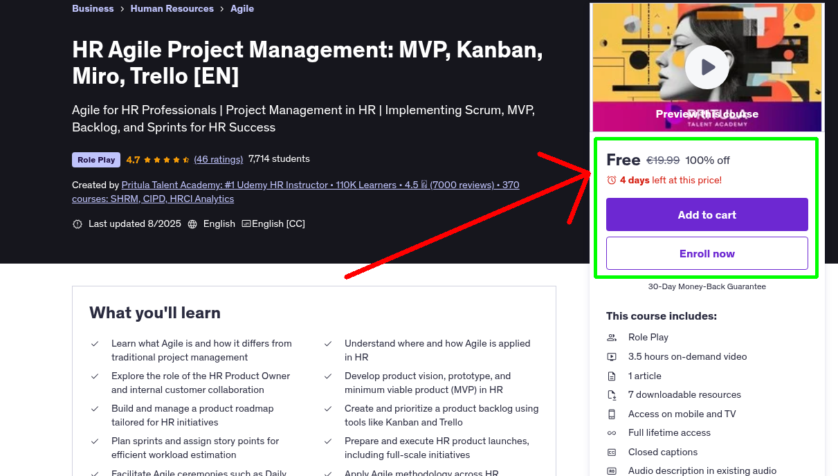 HR Agile Project Management: MVP, Kanban, Miro, Trello [EN]