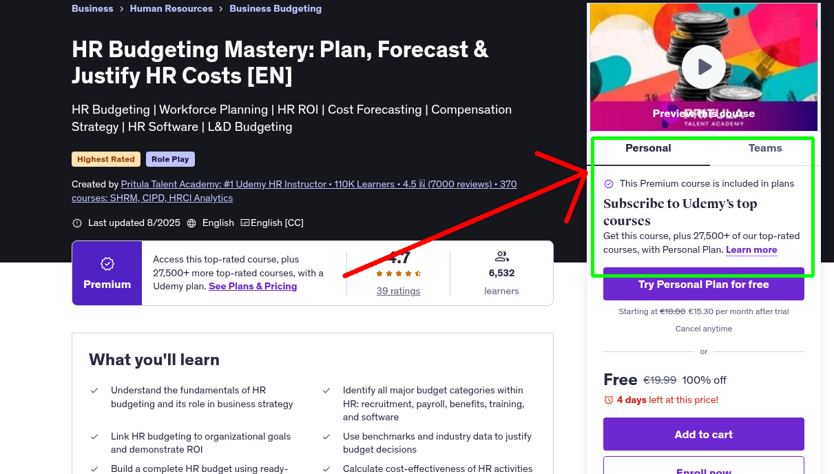 HR Budgeting Mastery: Plan, Forecast & Justify HR Costs [EN]