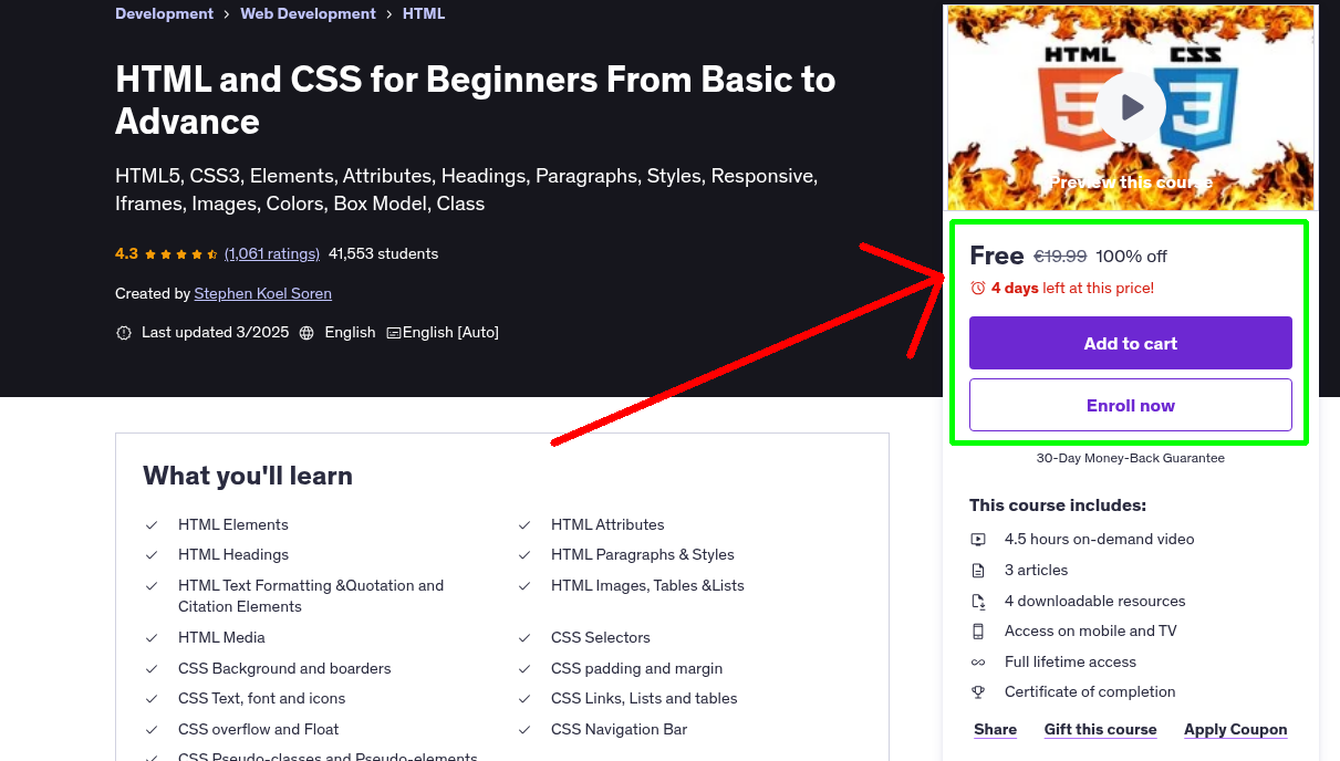 HTML and CSS for Beginners From Basic to Advance