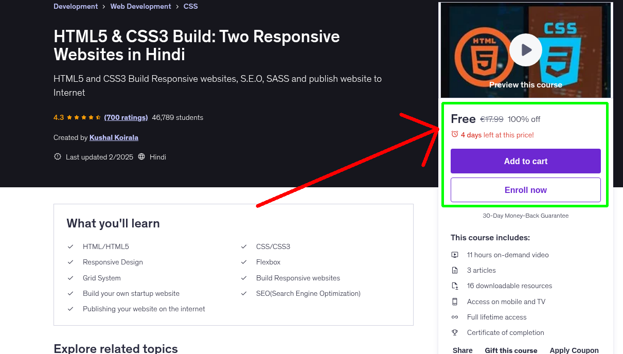 HTML5 & CSS3 Build: Two Responsive Websites in Hindi