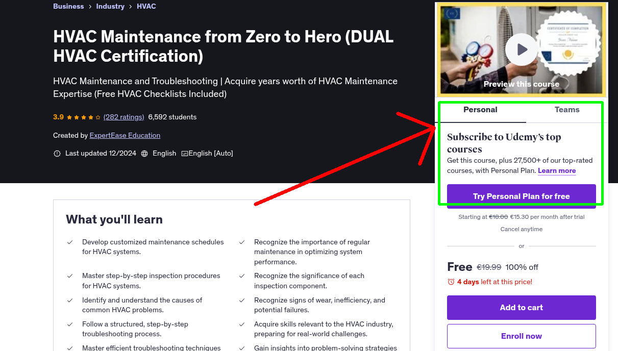 HVAC Maintenance from Zero to Hero (DUAL HVAC Certification)