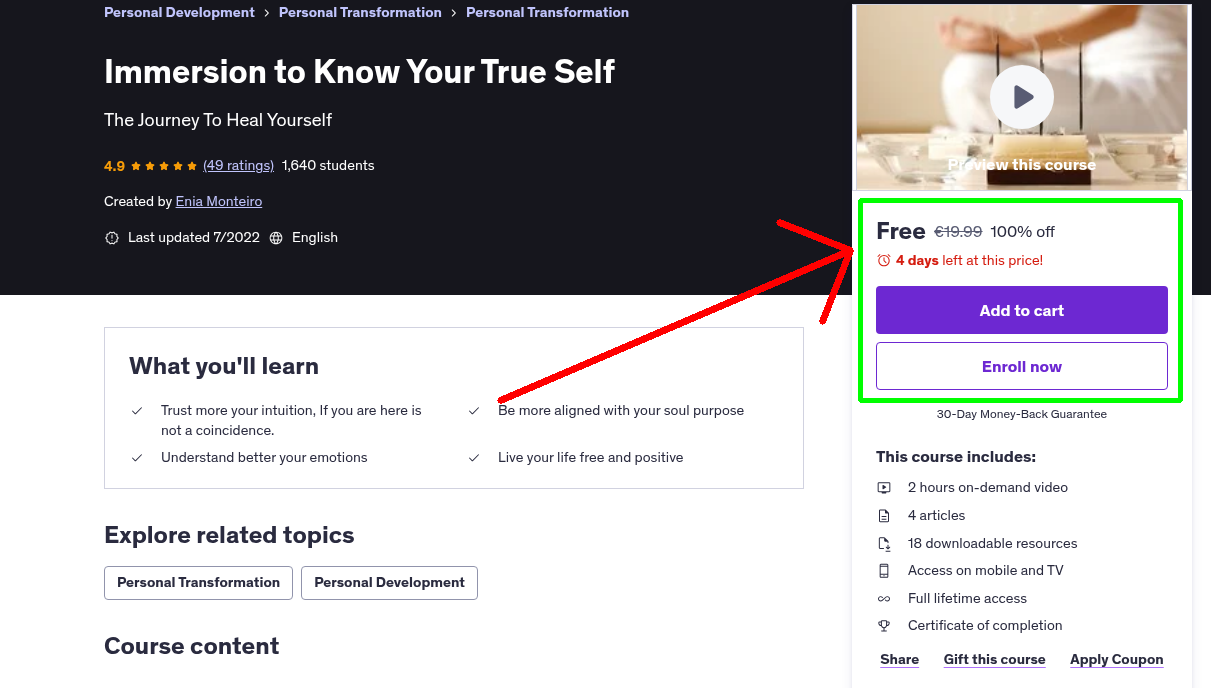 Immersion to Know Your True Self