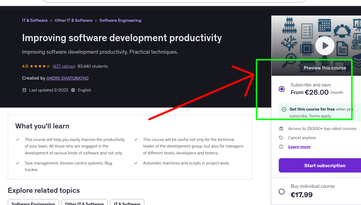 Improving software development productivity