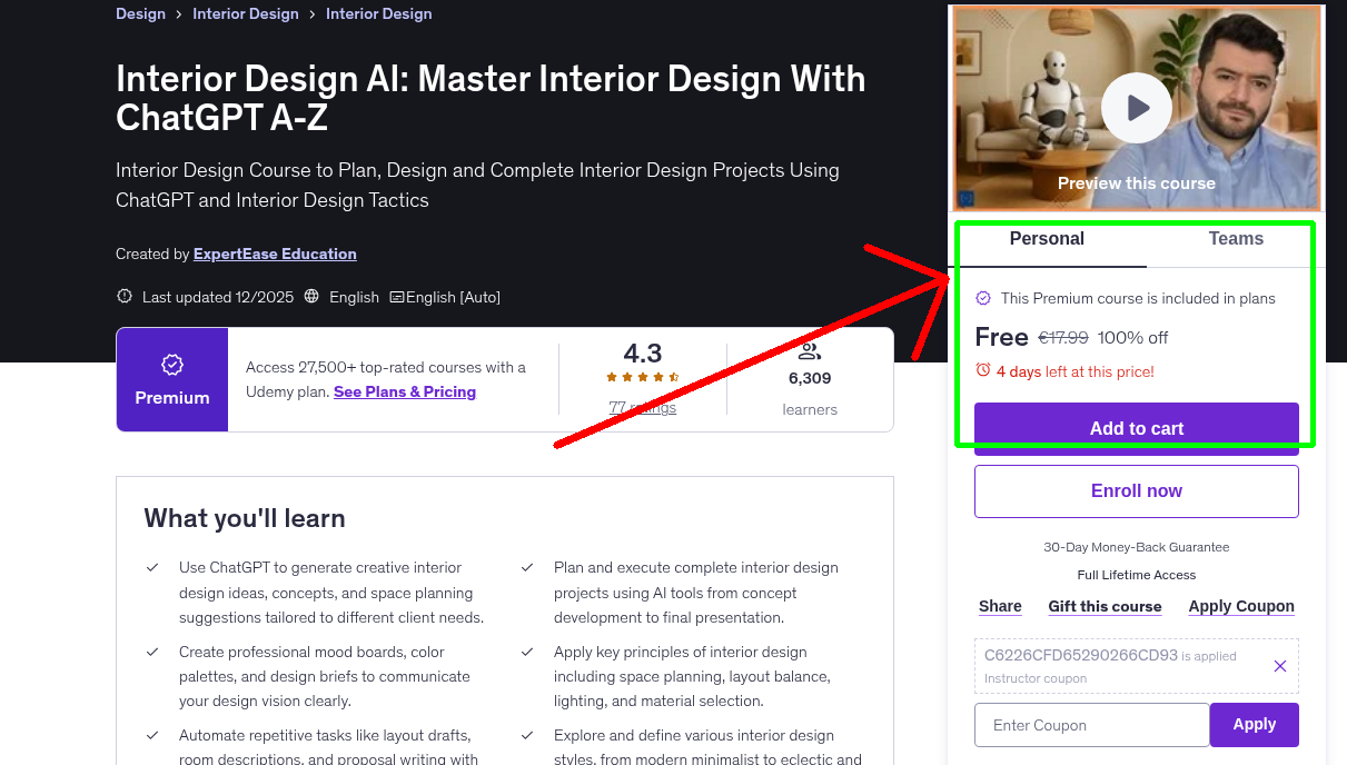 Interior Design AI: Master Interior Design With ChatGPT A-Z
