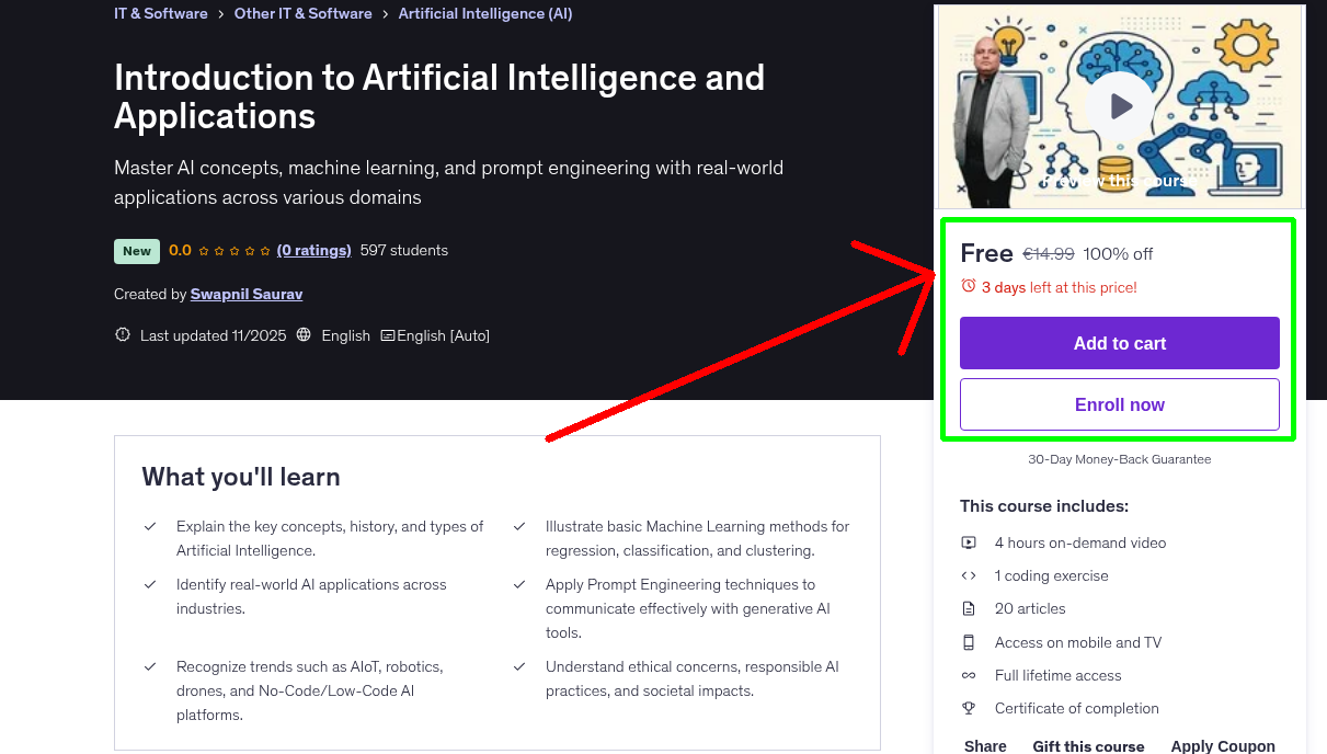 Introduction to Artificial Intelligence and Applications