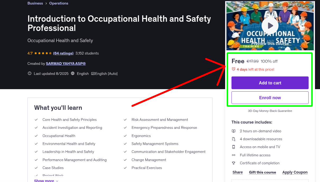 Introduction to Occupational Health and Safety Professional