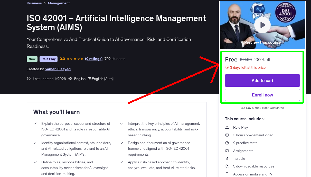 ISO 42001 – Artificial Intelligence Management System (AIMS)