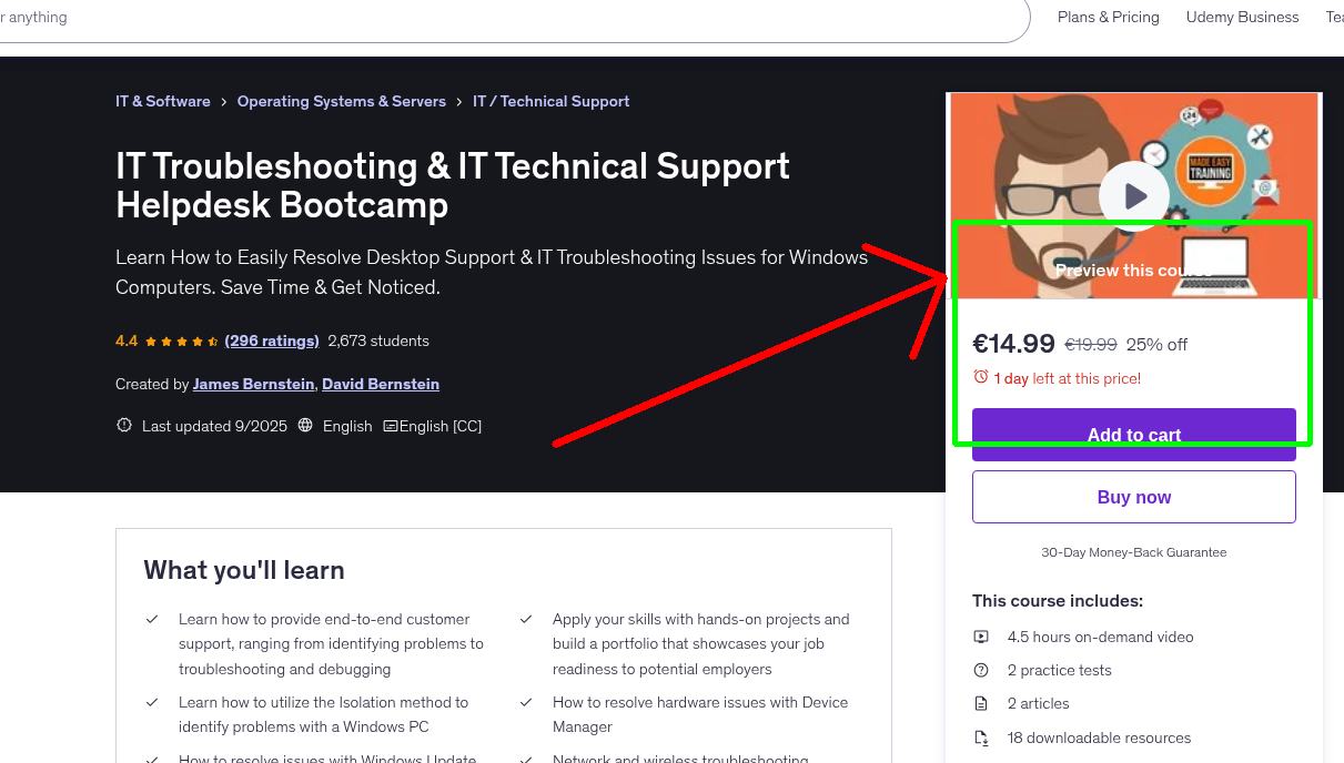 IT Troubleshooting & IT Technical Support Helpdesk Bootcamp