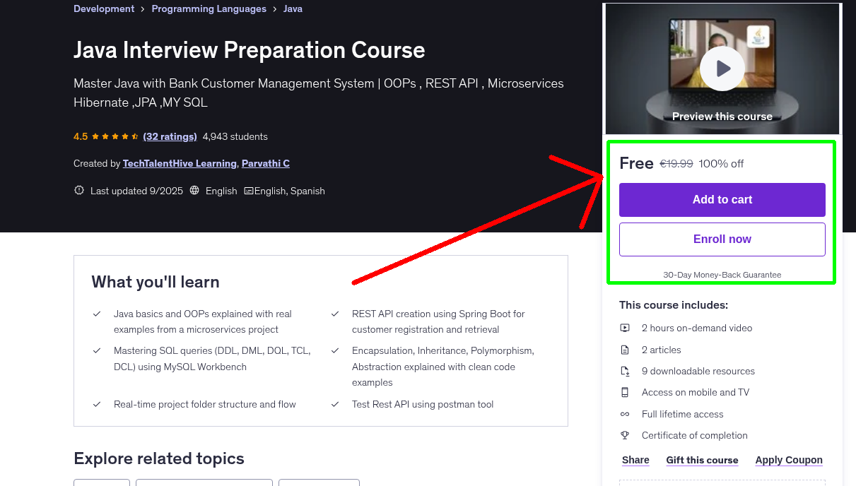 Java Interview Preparation Course