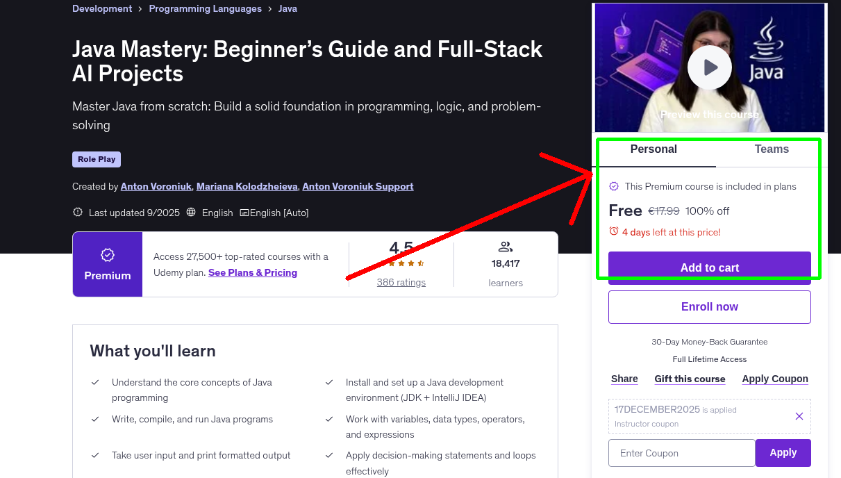 Java Mastery: Beginner’s Guide and Full-Stack AI Projects