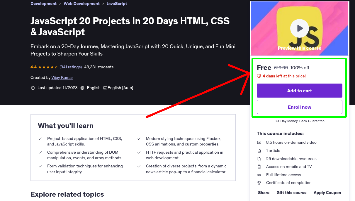 JavaScript 20 Projects In 20 Days HTML, CSS & JavaScript