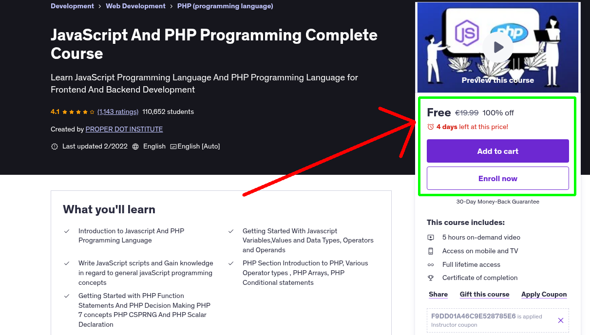 JavaScript And PHP Programming Complete Course