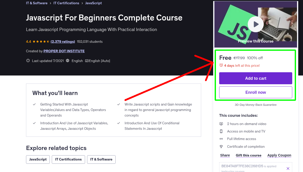 Javascript For Beginners Complete Course