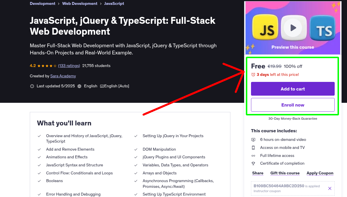 JavaScript, jQuery & TypeScript: Full-Stack Web Development