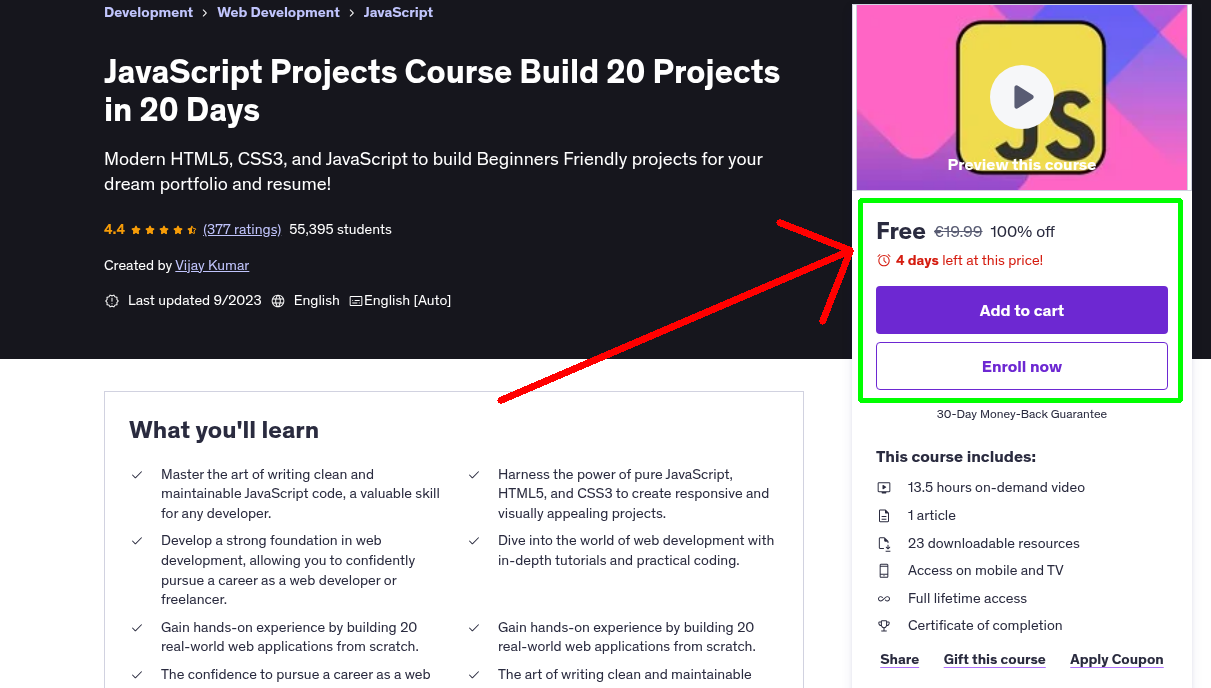 JavaScript Projects Course Build 20 Projects in 20 Days