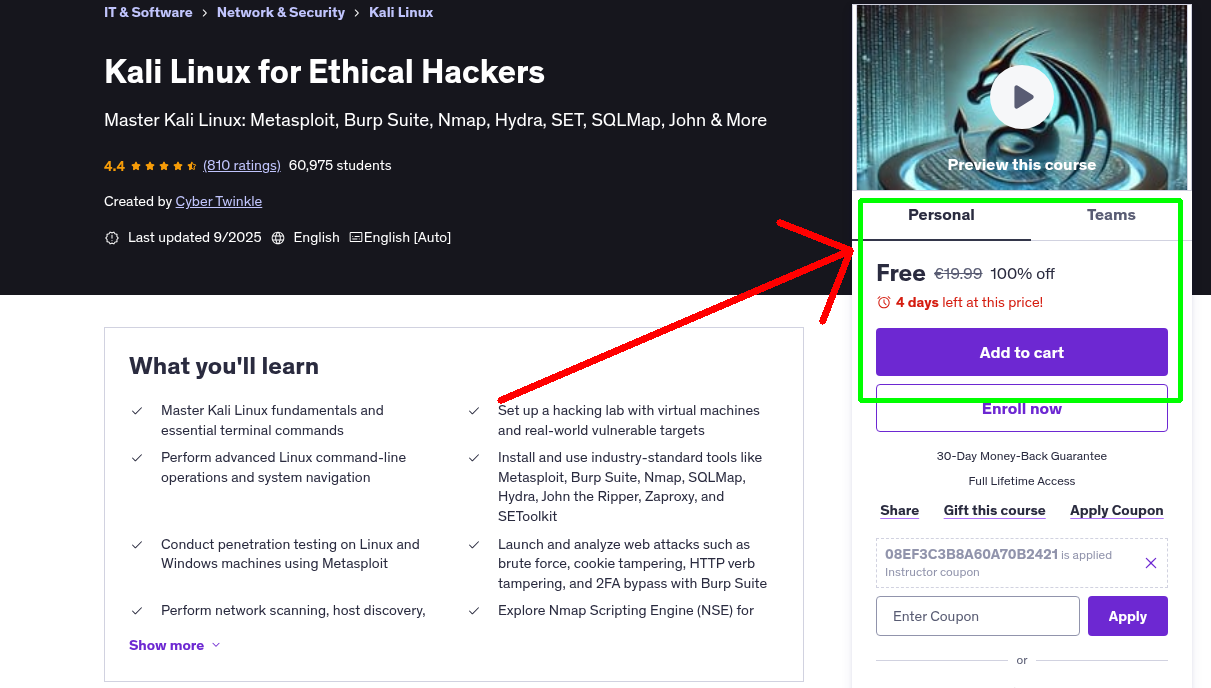 Kali Linux for Ethical Hackers