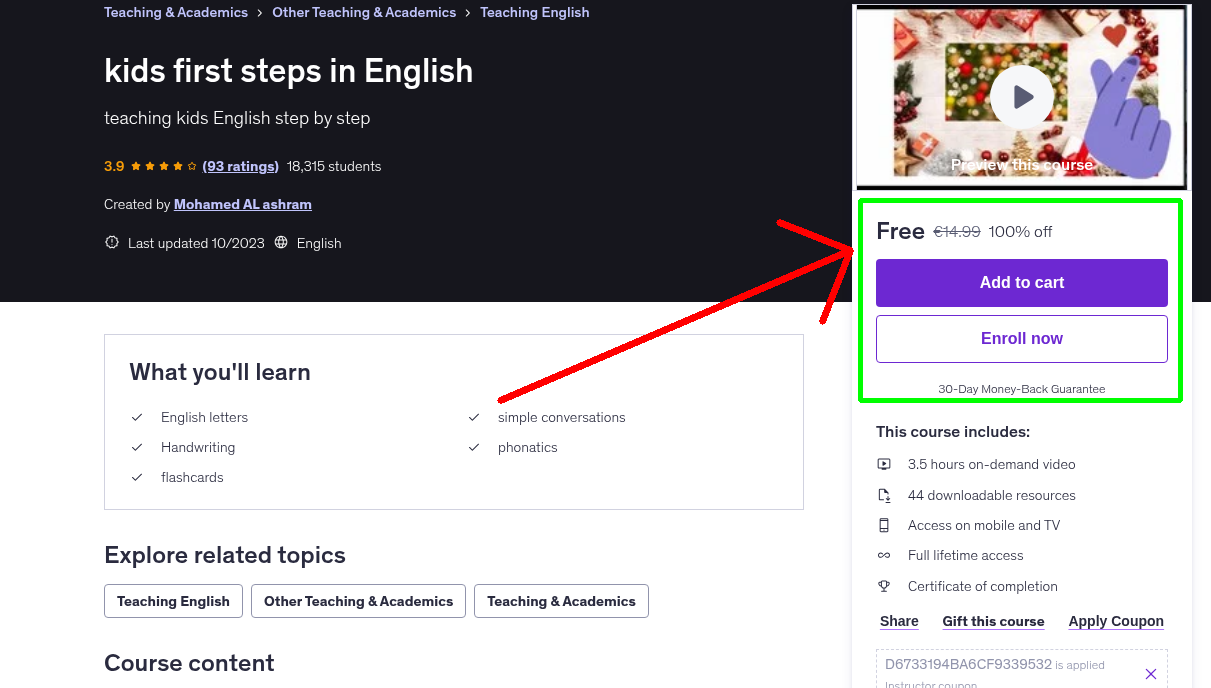 kids first steps in English