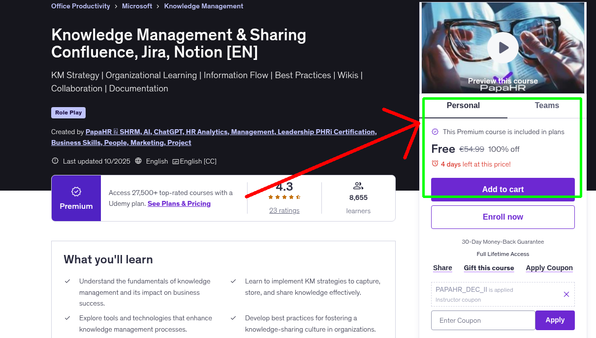 Knowledge Management & Sharing Confluence, Jira, Notion [EN]