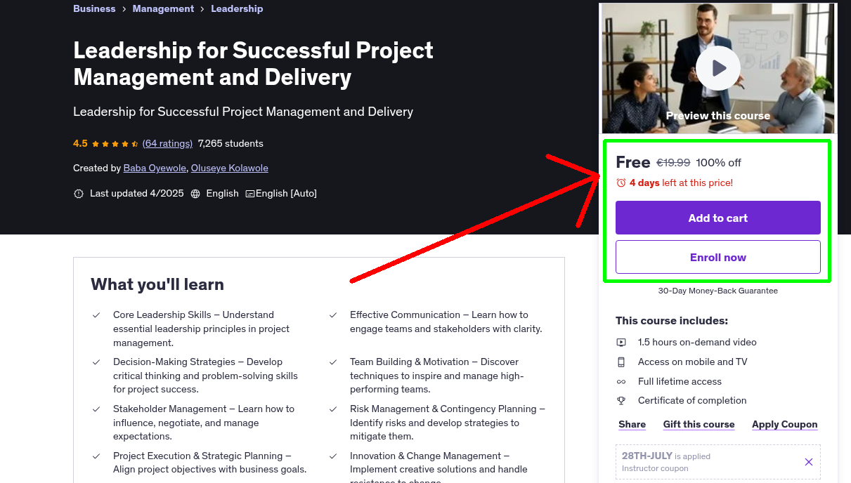Leadership for Successful Project Management and Delivery