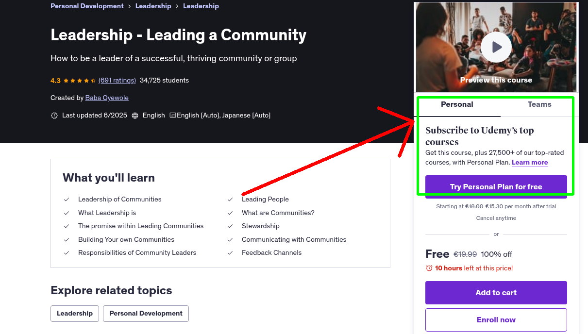Leadership - Leading a Community